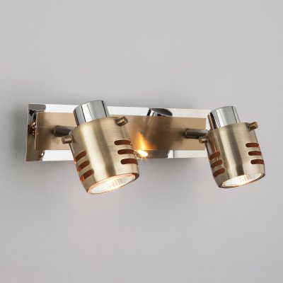 Спот с поворотными плафонами 23463/2 хром / античная бронза Спот с поворотными плафонами 23463/2 хром / античная бронза