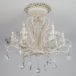 Потолочная люстра с хрустальным декором 12205/6 белый