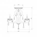 Потолочная люстра с хрустальным декором 12205/6 белый