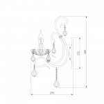 Бра с хрусталем 12205/1 белый