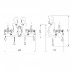 Бра с хрусталем 12205/2 белый