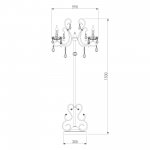 Торшер с хрусталем белый 12205/3F белый