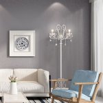 Торшер с хрусталем белый 12205/3F белый