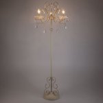 Торшер с хрусталем белый 12205/3F белый