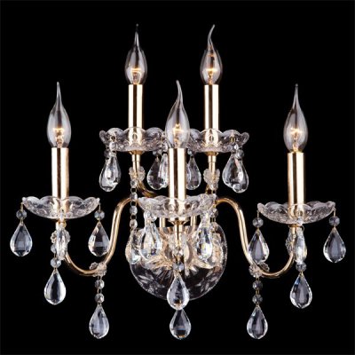 Бра с хрусталем 3600/5 золото / прозрачный хрусталь