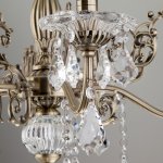 Люстра с хрусталем в классическом стиле 3281/5 античная бронза / прозрачный хрусталь