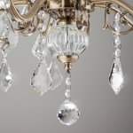 Люстра с хрусталем в классическом стиле 3281/5 античная бронза / прозрачный хрусталь