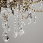 Подвесная люстра с хрусталем 3281/8 античная бронза / прозрачный хрусталь