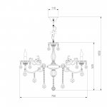 Подвесная люстра с хрусталем 3281/8 античная бронза / прозрачный хрусталь