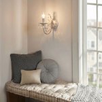 Бра с хрусталем 3305/1 белый с золотом / прозрачный хрусталь