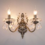 Бра с хрусталем 3281/2 античная бронза / прозрачный хрусталь