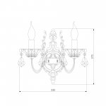 Бра с хрусталем 3281/2 античная бронза / прозрачный хрусталь