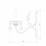 Бра с хрусталем 3281/1 античная бронза / прозрачный хрусталь