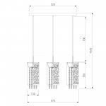 Подвесной светильник с хрусталем 1181/3 хром