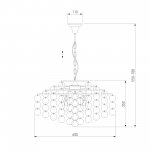 Умная люстра с перламутром 3535/6 хром / перламутр