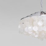 Умная люстра с перламутром 3535/6 хром / перламутр