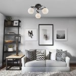 Люстра потолочная 9654/3 хром/венге