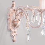 Бра с хрусталем 3637/1 белый с золотом / прозрачный хрусталь