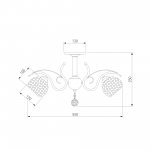 Потолочная люстра с плафонами 7777/5 золото