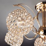 Потолочная люстра с плафонами 7777/5 золото