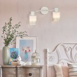 Спот с поворотными плафонами 20025/2 белый с золотом