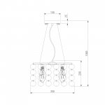 Люстра с перламутром 60005/3 хром / перламутр