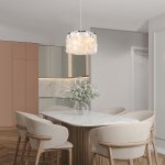 Люстра с перламутром 60005/3 хром / перламутр