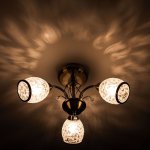 Потолочная люстра античная бронза 30026/3 античная бронза