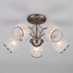 Люстра с плафонами с узором 30026/5 античная бронза