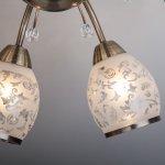 Потолочная люстра с хрусталем 30026/8 античная бронза