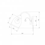 Бра с выключателем 30026/1 античная бронза