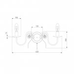 Бра с хрустальным декором 60018/2 белый с золотом