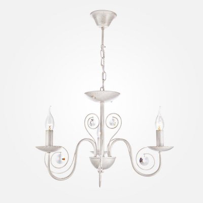 Классическая подвесная люстра 60018/3 белый с золотом