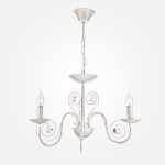 Классическая подвесная люстра 60018/3 белый с золотом