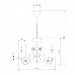 Классическая подвесная люстра 60018/3 белый с золотом