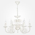 Люстра с прозрачным хрусталем 60018/6 белый с золотом