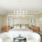 Люстра с прозрачным хрусталем 60018/6 белый с золотом