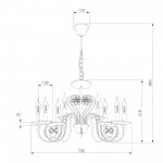 Люстра с хрустальным декором 60018/8 белый с золотом