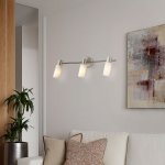 Светильник-спот с поворотными плафонами 20043/3 сатин-никель