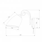 Бра с плафоном и выключателем 30107/1 античная бронза
