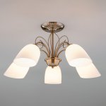 Люстра потолочная с витыми элементами 30107/5 античная бронза