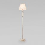 Напольный светильник с хрусталем 10073/1 белый с золотом