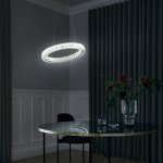 Светодиодная люстра с хрусталем 90023/1 хром