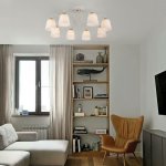 Люстра с плафонами из матового стекла 70062/8 белый