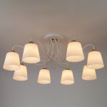 Люстра с плафонами из матового стекла 70062/8 белый