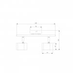 Настенный светильник с поворотными плафонами 20058/2 перламутровый сатин