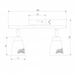 Светильник с белыми поворотными плафонами 20060/2 белый
