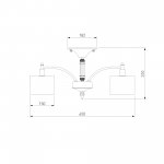 Люстра с атласными абажурами 60080/5 сатин-никель