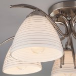 Потолочный светильник со стеклянными плафонами 30121/5 сатин-никель