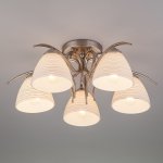 Потолочный светильник со стеклянными плафонами 30121/5 сатин-никель